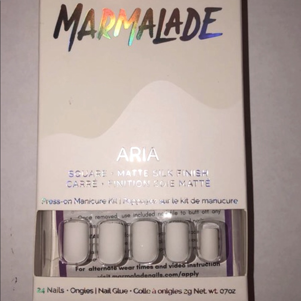 Marmalade Matte White Press On Nails